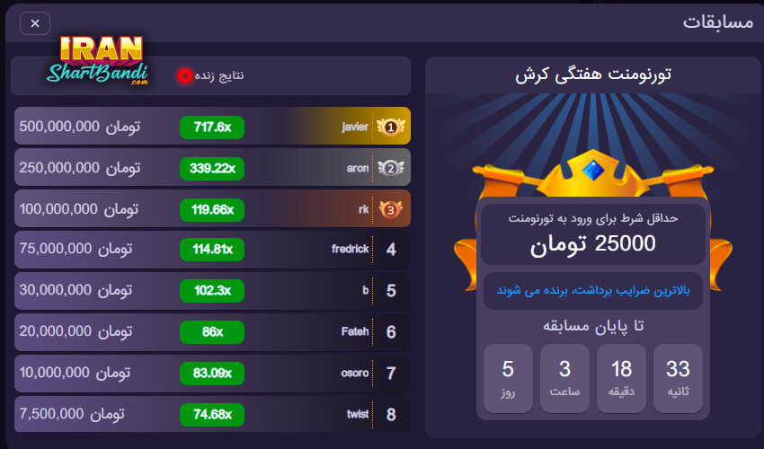 تشخیص ضریب در بازی انفجار