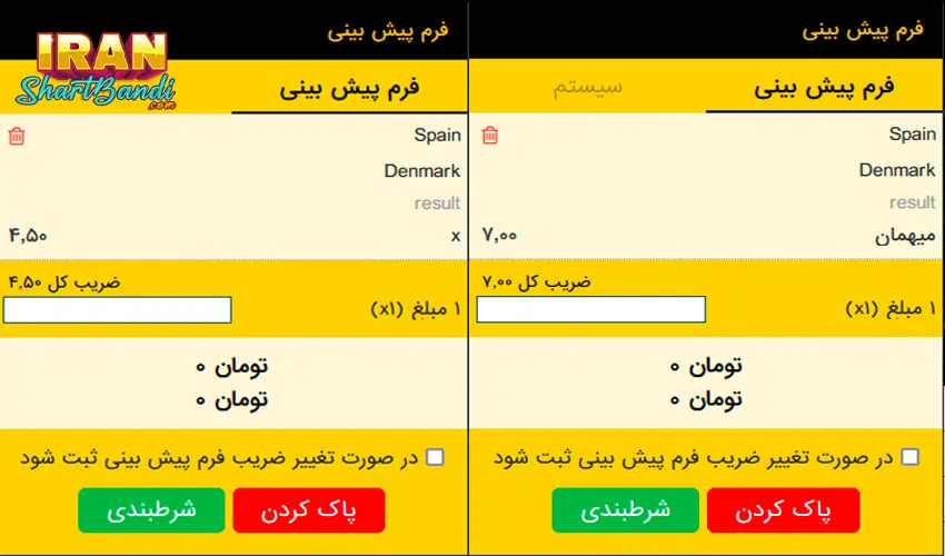 ضرایب پیش بینی فوتبال